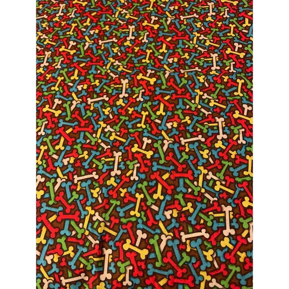 Dog Bone Pattern Cotton Fabric 1/4 yard 44" wide Crafts Sewing Quilting - Picture 2 of 4